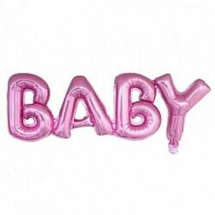 Шар-надпись "Baby" (розовая)