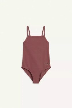 ZARA ОДНОТОННЫЙ КУПАЛЬНИК, КОРИЧНЕВЫЙ