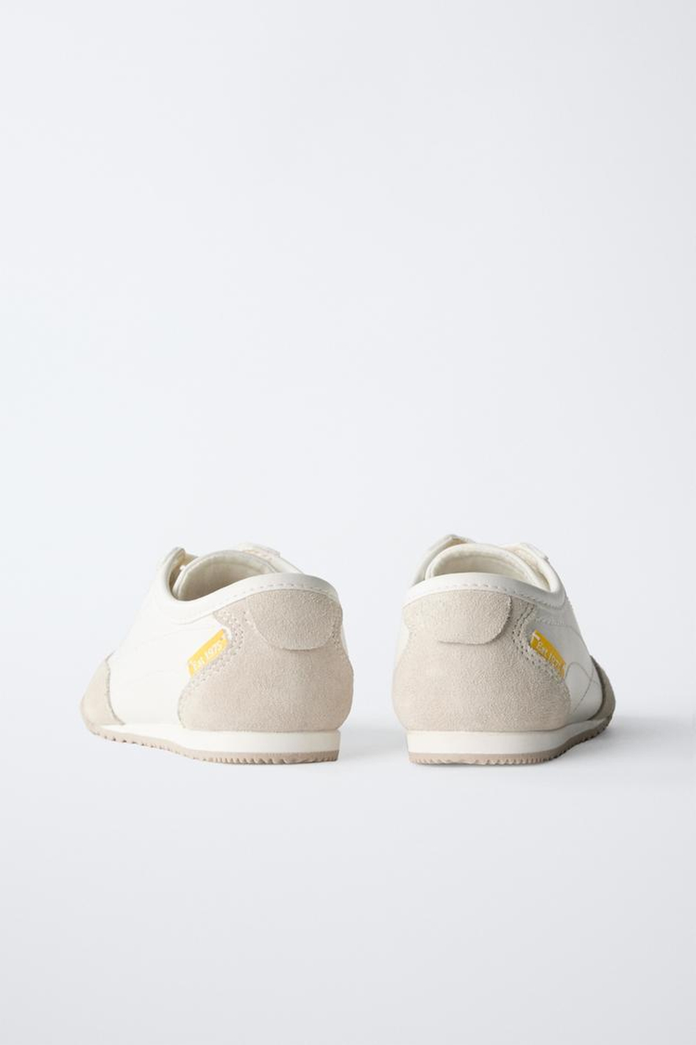 ZARA КРОССОВКИ С КОНТРАСТНОЙ ДЕТАЛЬЮ, БЕЛЫЙ