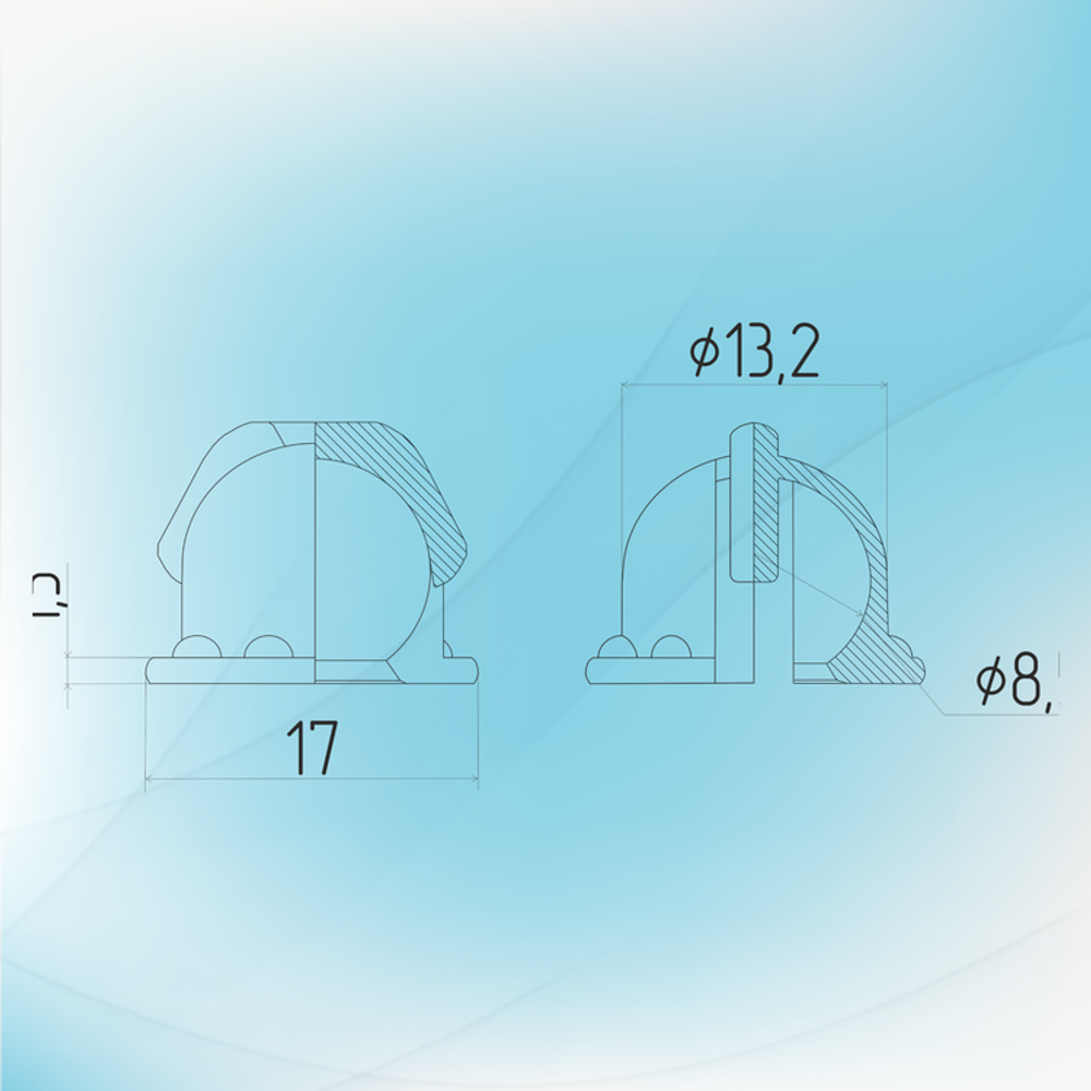 Пластиковый пистон №10 - 8MM (10 ШТ.)