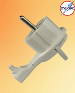 Вилка-невидимка с заземлением 16А 1 штука в упаковке