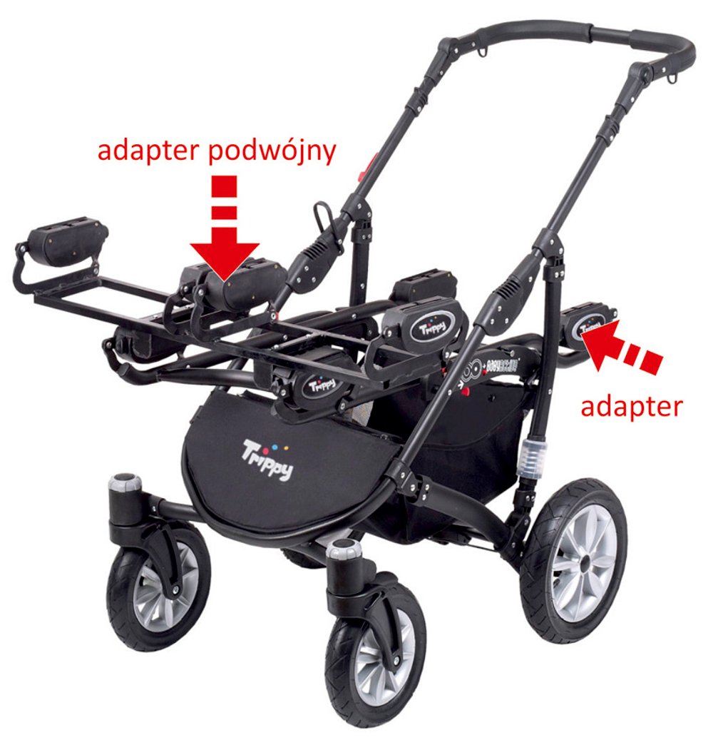 Коляска для тройни BabyActive Trippy Standart 2 в 1 Black (Голубой)