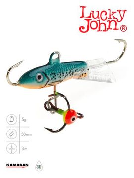 Балансир Lucky John CLASSIC 3 с тр. 30мм/53 блистер