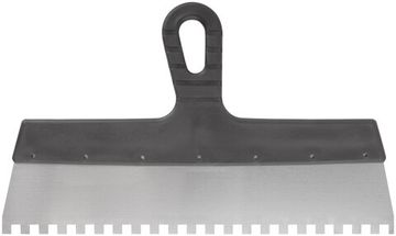 Шпатель фасадный нержавеющий зубчатый 350 мм / зуб  8 мм