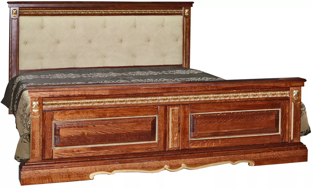 Кровать двойная «Милана» высокое изножье мягкое изголовье