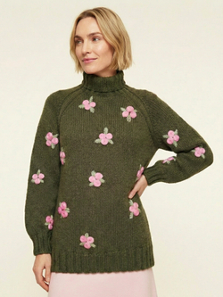 Свитер ручной работы "Розовый сад"