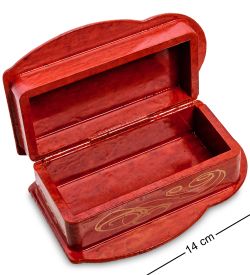 ШК-11/61-A Шкатулка в технике декупаж «Матрешка-снеговик» (14х10х5)