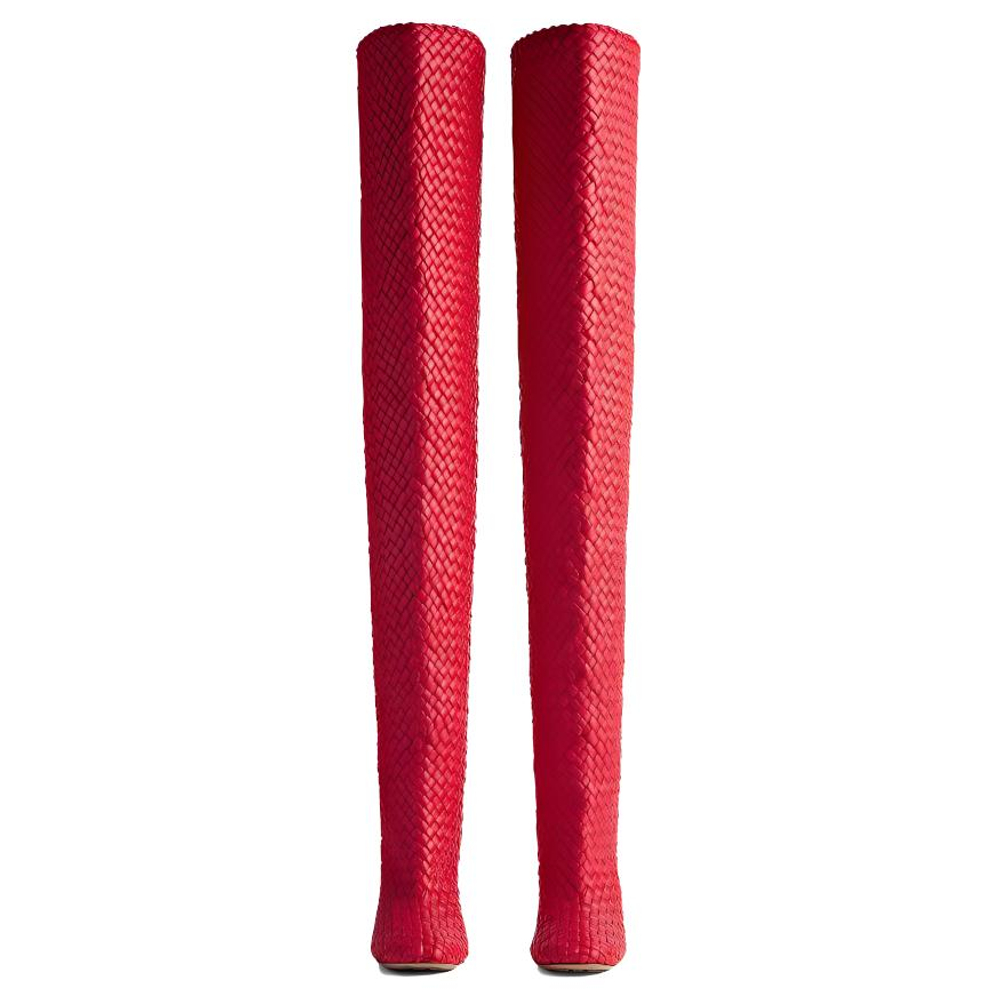 Bottega Veneta Over the knee Boots 10cm Women"s Red