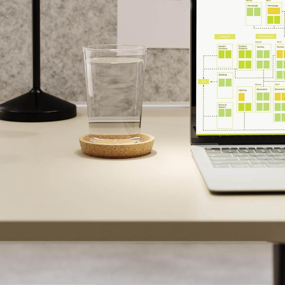 Набор подставок под кружку IKEA 365, Пробка, 9 см, 2 шт