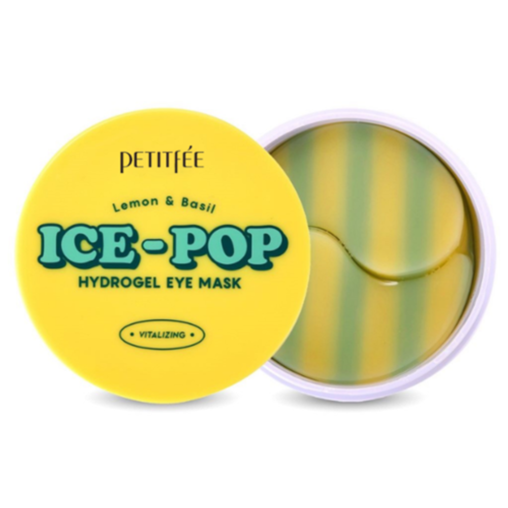 Petitfee Патчи для глаз с лимоном и базиликом - Lemon&amp;basil ice-pop hydro gel eye mask, 60шт