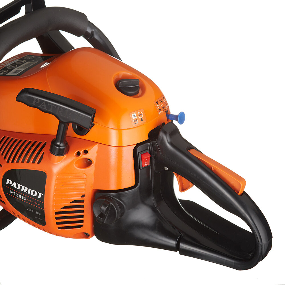 Бензопила PATRIOT "PT 3816", IMPERIAL 2л.с. антивибрация, плавный пуск, шаг цепи 3/8 дюймов