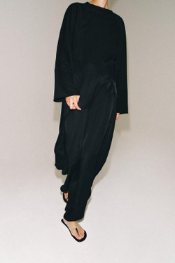 ZARA БРЮКИ С РАЗРЕЗАМИ — ZW COLLECTION, ЧЕРНЫЙ