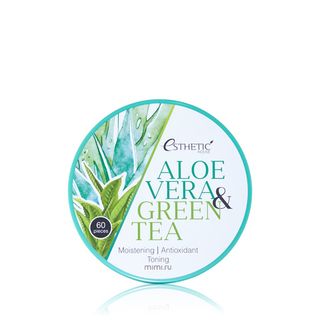 Гидрогелевые патчи для глаз алоэ/зеленый чай / Aloe Vera&Green Tea Hydrogel Eye Patch 