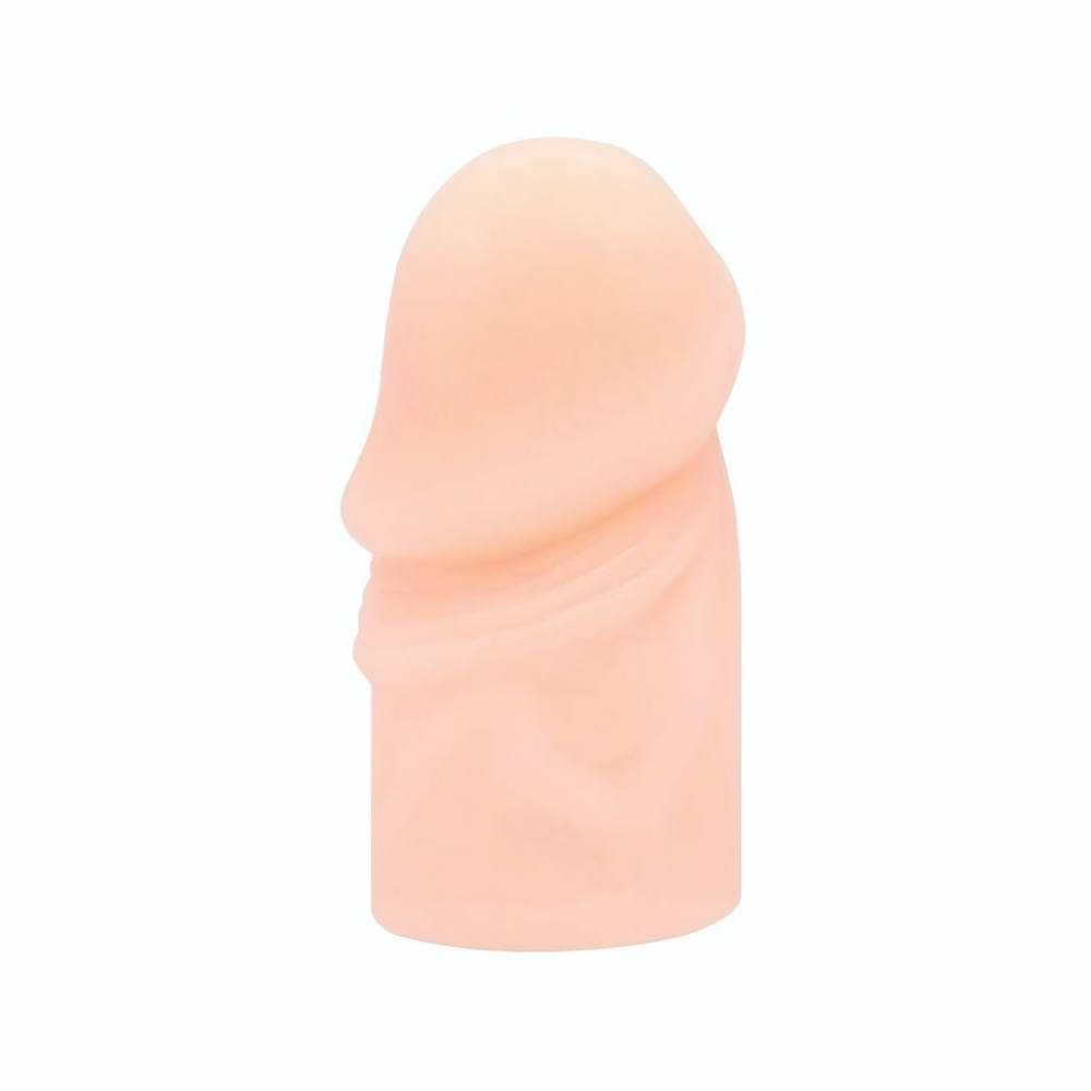 Телесная насадка-удлинитель на пенис фаллической формы - 7,5 см. (Цвет: телесный)