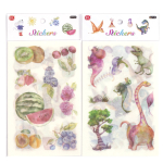 Наклейки детские Alingar, 10 см х 19 см, "Морское ассорти", пакет с европодвесом