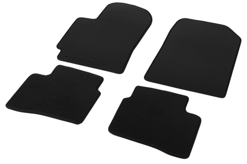 Коврики в салон автомобиля AutoFlex EVA (ЭВА, ЕВА) Standart для Hyundai Solaris II поколение седан 2017-2020 2020-н.в./Kia Rio IV поколение седан 2017-2020 2020-н.в./Rio X хэтчбек 2020-н.в./Rio X-Line хэтчбек 2017-2021, 4 части, с крепежом, 6230105