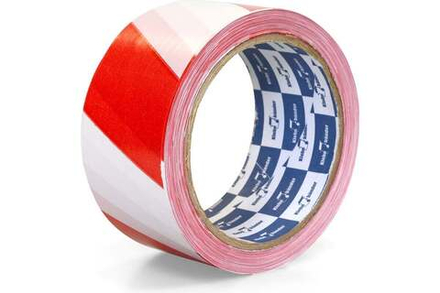Лента для ограждений неклейкая 50мм бело-красная без и/у арт Klebebander/8