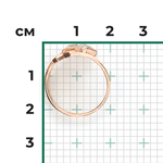 Кольцо «Звездопад» из красного золота с фианитами