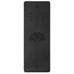 Каучуковый коврик для йоги Lotus Black 185*68*0,5 см нескользящий