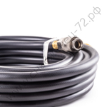 Резиновый маслостойкий воздушный шланг с фитингами Rapid, 20 бар, 12х6 мм, 10 м. AERO