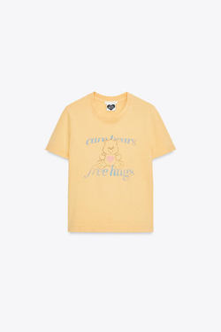 ZARA ФУТБОЛКА С ЭФФЕКТОМ ПОТЕРТОСТИ CARE BEARS™, ЖЕЛТЫЙ