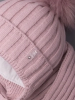 Шапка для девочки зимняя вязаная и шарф