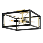 713347 Люстра REGOLO 4х40W E14 ЧЕРНЫЙ МАТОВЫЙ/ЗОЛОТО