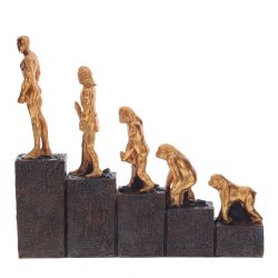 GAEM Фигурка декоративная "Эволюция человека", L21,5 W3,5 H19,5 см