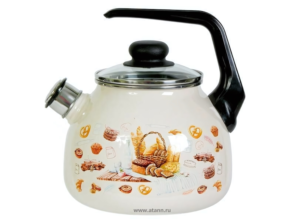 Чайник 3л со свистком "Хлеб"