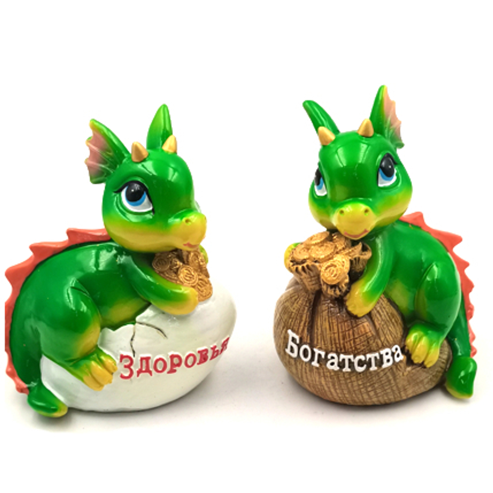 Фигурка «Дракоша Мила с мешком денег» 10*8*7 см, микс