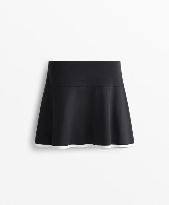 Oysho Юбка с кантом, черный