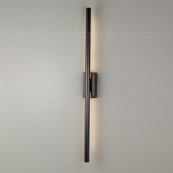 Бра Cloyd LINEAS-A W1 / выс. 60 см- 3000K - черный блестящий (арт.20453)