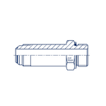 Штуцер FRM JIC 9/16 BSP 1/4 удлин.