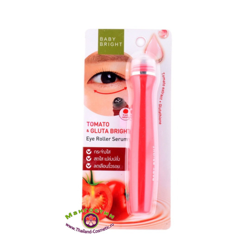 Сыворотка - роллер для век с томатом и глутатионом Tomato & Gluta Bright Eye Roller Serum Baby Bright