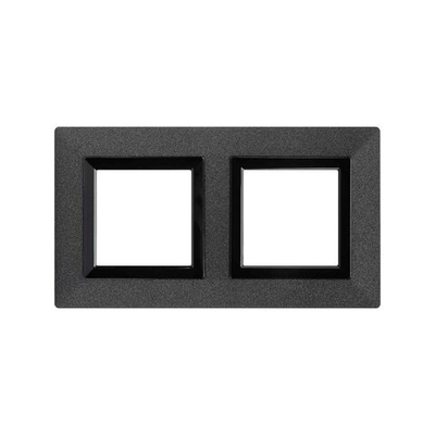 Рамка из металла, "Avanti", графитовая, 2 поста (4 мод.)