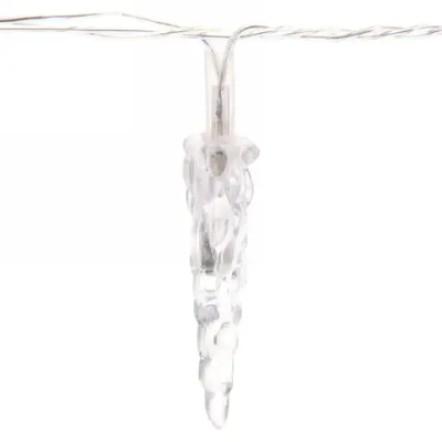 Гирлянда для дома 4,0 м 20 ламп LED с насадками СОСУЛЬКИ, прозрач.пров., авторежим.,IP-20 RG/RB (возможность соединения)