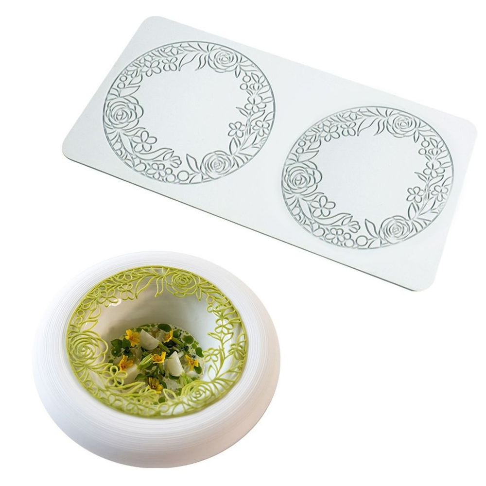 Силиконовый коврик для декора "Венок" LFM-332