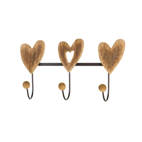 Вешалка "Сердечки" 40x10x23см