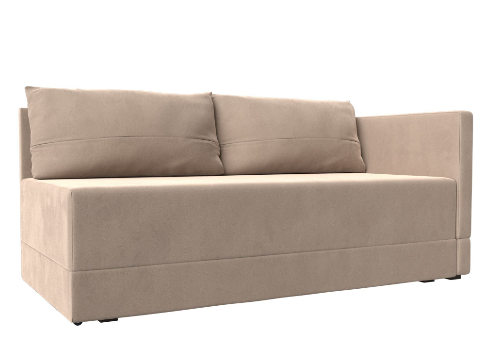 Кушетка Никас правая, Бежевый, Велюр, 118390