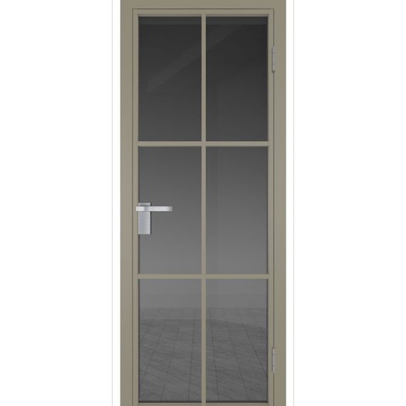 Межкомнатная дверь алюминиевая Profil Doors 3AG никель матовый остеклённая
