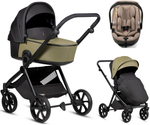 Детская коляска Tutis Mio 3 Plus Leather New 3 в 1 с автокреслом Beno Beige 1622025 Olive