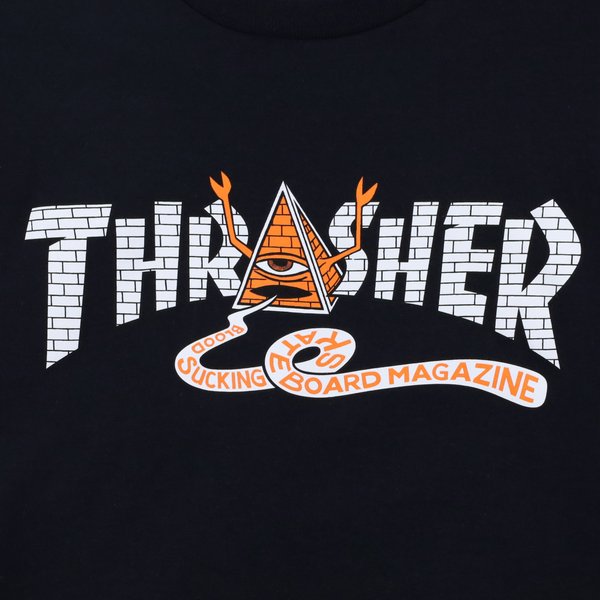 Футболка Thrasher x Toy Machine Pyramid T-Shirt (black) артикул:Ub3ZtZVegESfZ5GH9p67e0 - купить в магазине Дайс