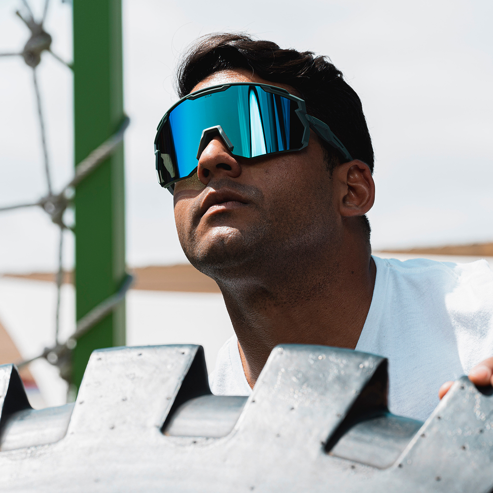 Спортивные очки с диоптриями HILX Samurai / Matt Solid Red / Red Polarized Lens + Clear Lens