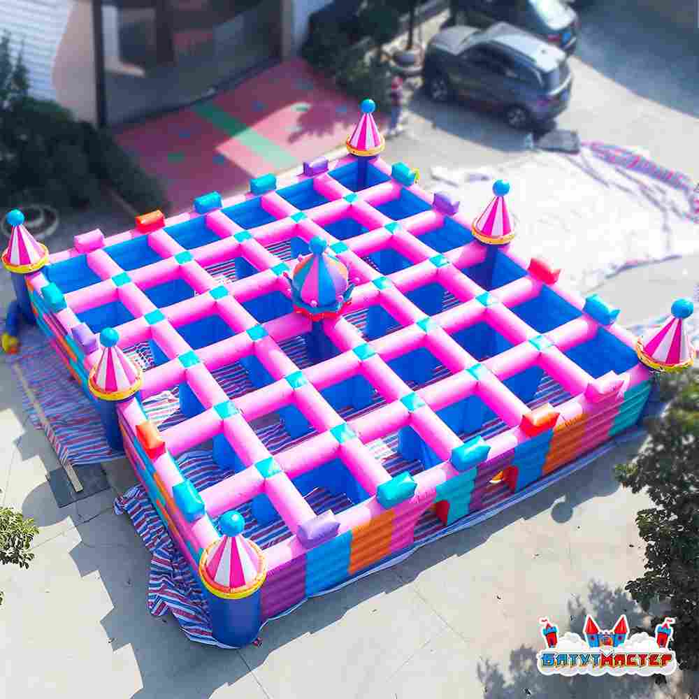 Надувной лабиринт «Сахарная Фантазия»,  9×9×2 м