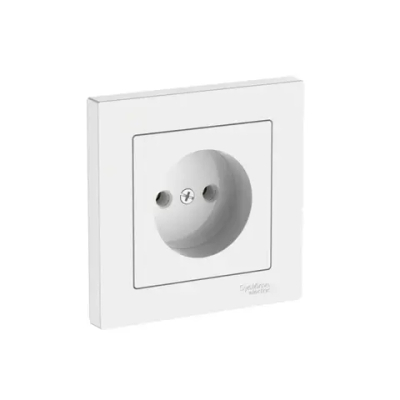 Atlas Design розетка без заземления без шторок, 16А, в сборе, быстрозажим. клем., Белый