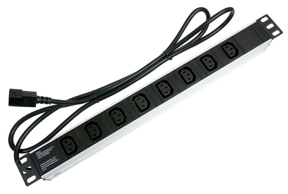 Блок розеток 19", 8 розеток Cabeus PDU-8I-2IEC