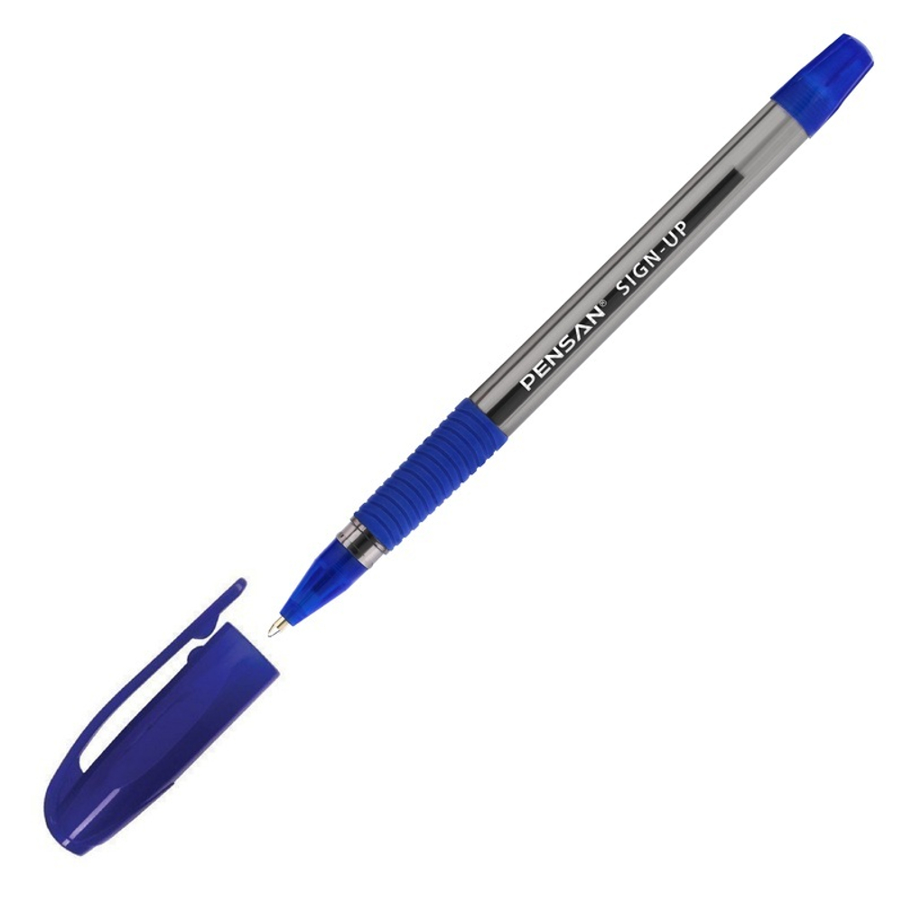 Ручка шариковая Pensan "Sign Up" синяя, 0,7мм., масляная