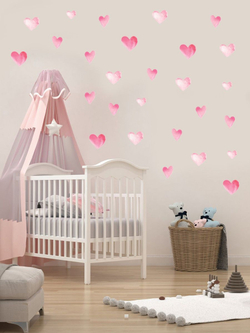 Интерьерные виниловые наклейки большие воздушные шары на стены в детскую, дома, облака, пейзаж