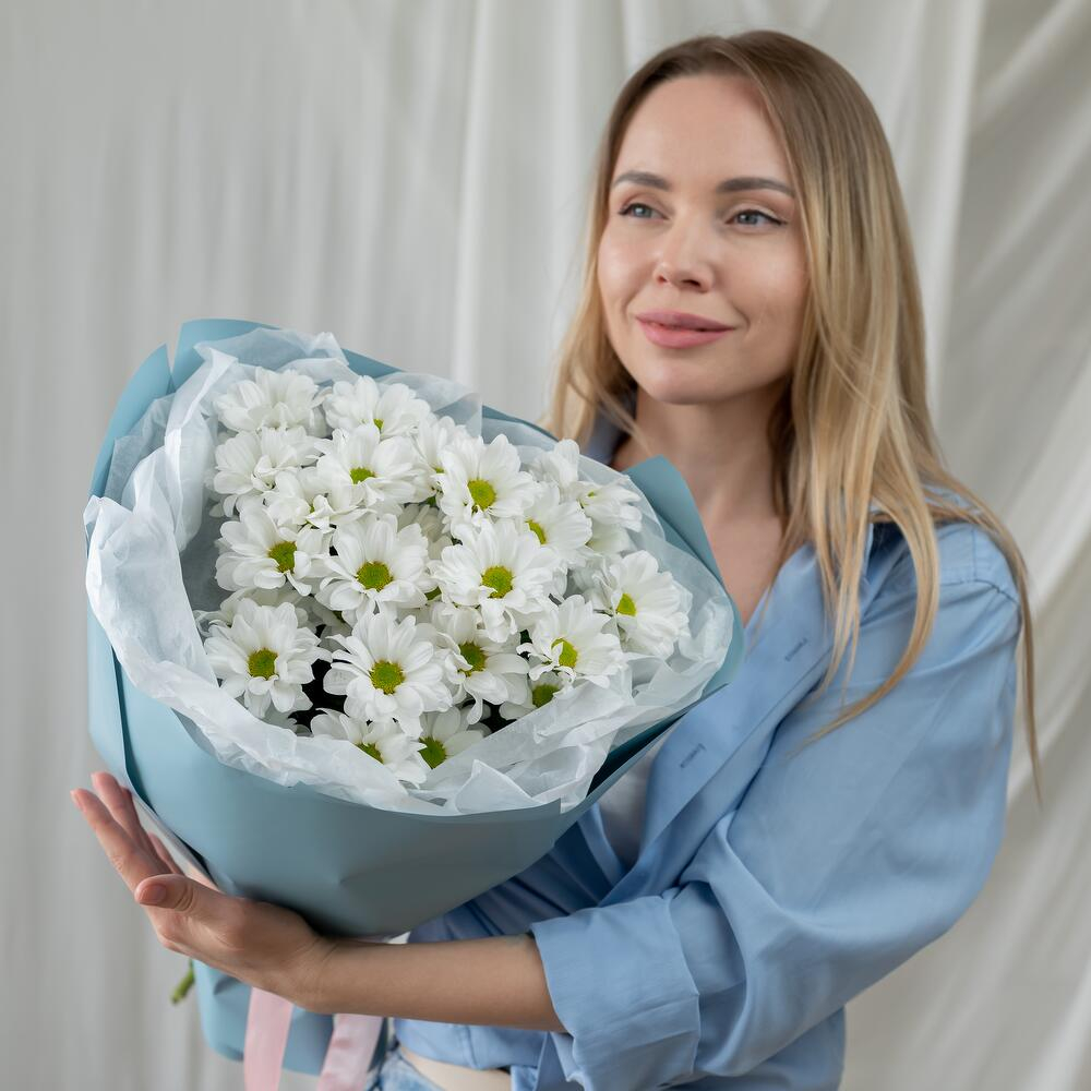 Ромашки в воздушной упаковке