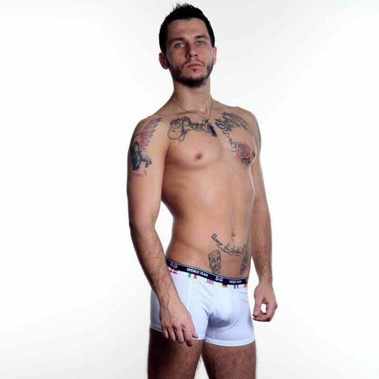 Мужские трусы боксеры белые D&G World Team White